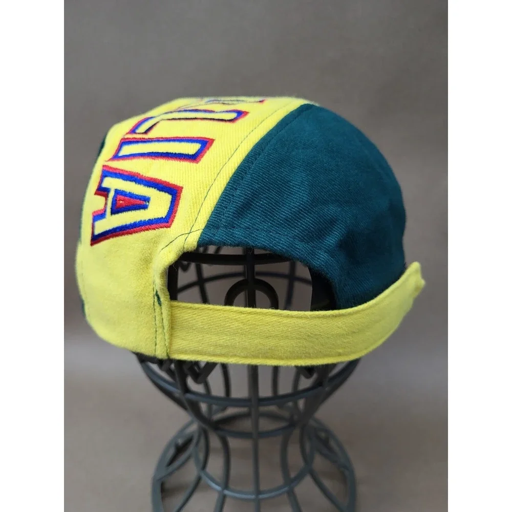 Australia Green & Yellow Cotton Strapback Baseball Cap Hat Strapback